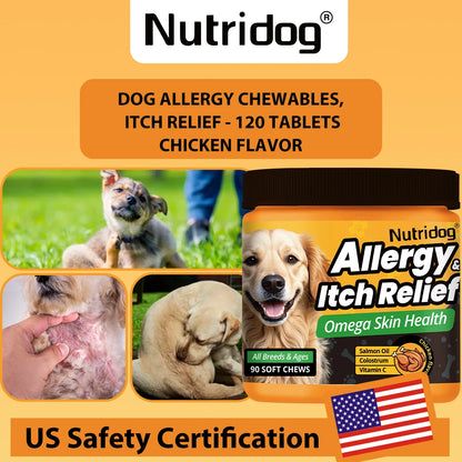 NUTRIDOG Dog Allergy Itch Relief Chews