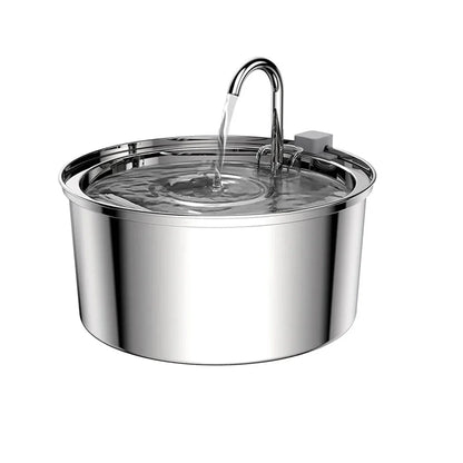 Stainless Steel Pet Water Fountain – USB Automatic Cat & Dog Bowl