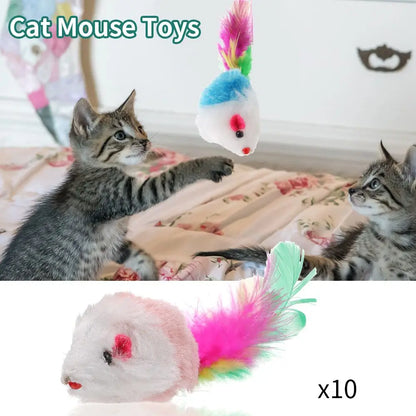10Pcs Cat Mouse Toys