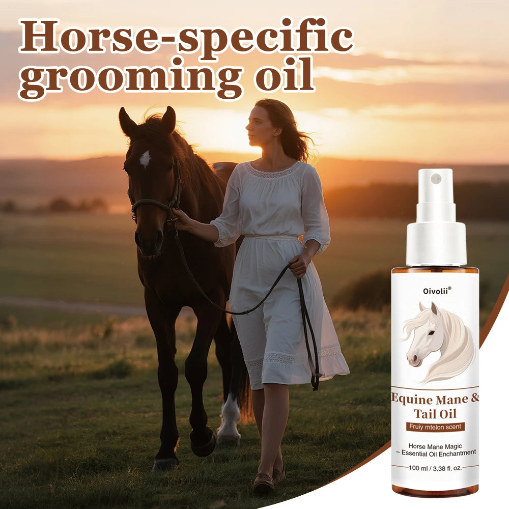 Horse Hair Care Oil Shiny Coat Mane Tail Growth