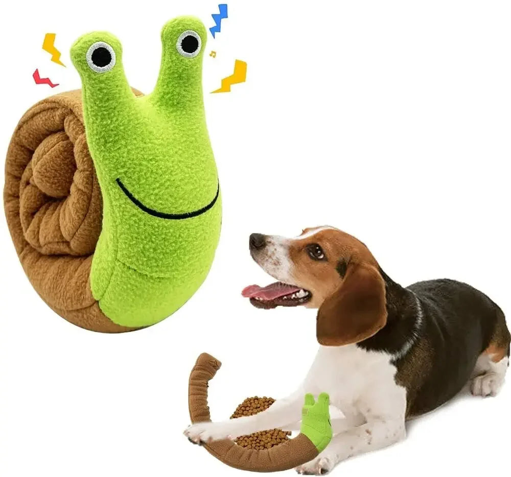 Dog Squeak Toys Pet Sniffing Plush Snails
