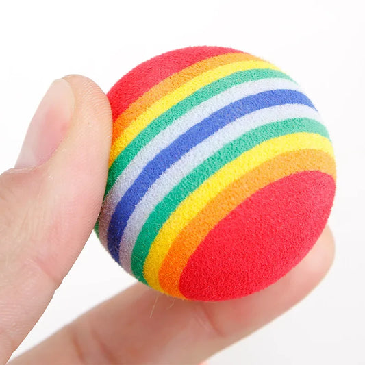 Rainbow EVA Cat Toy Balls