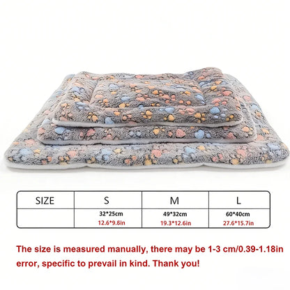 Flannel Thickened Dog Bed Mat Soft Pet Sleeping Mat for Dogs Cats Winter Warm Pet Blanket Fleece Pet Sleeping Mat Dog Bed Cat