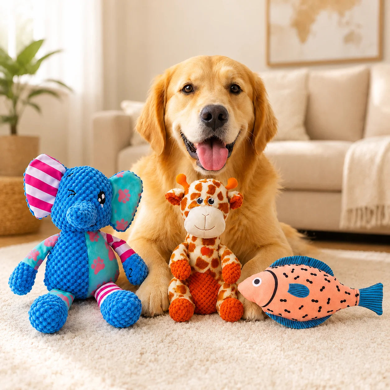 3Pcs Medium Dog Chew Toy Set