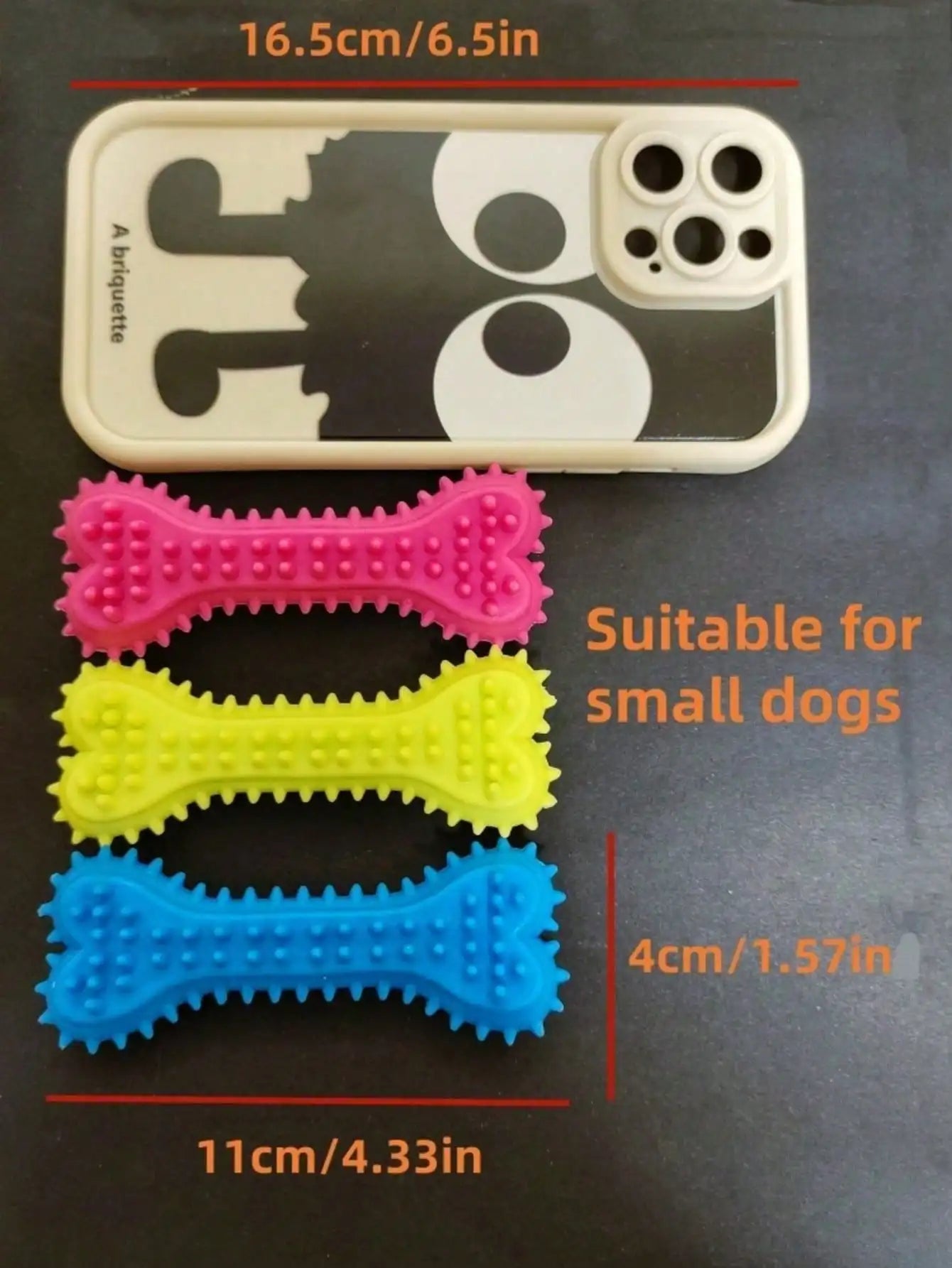 Bone Shape Rubber Dog Chew