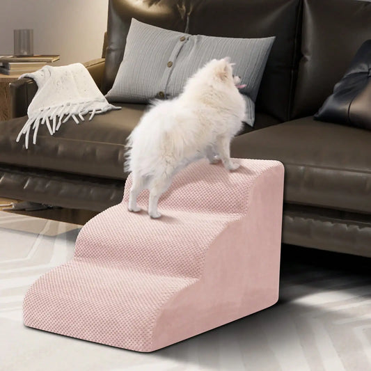 Dog Stairs & Ramp - High-Density Foam Pet Steps, Extra-Wide