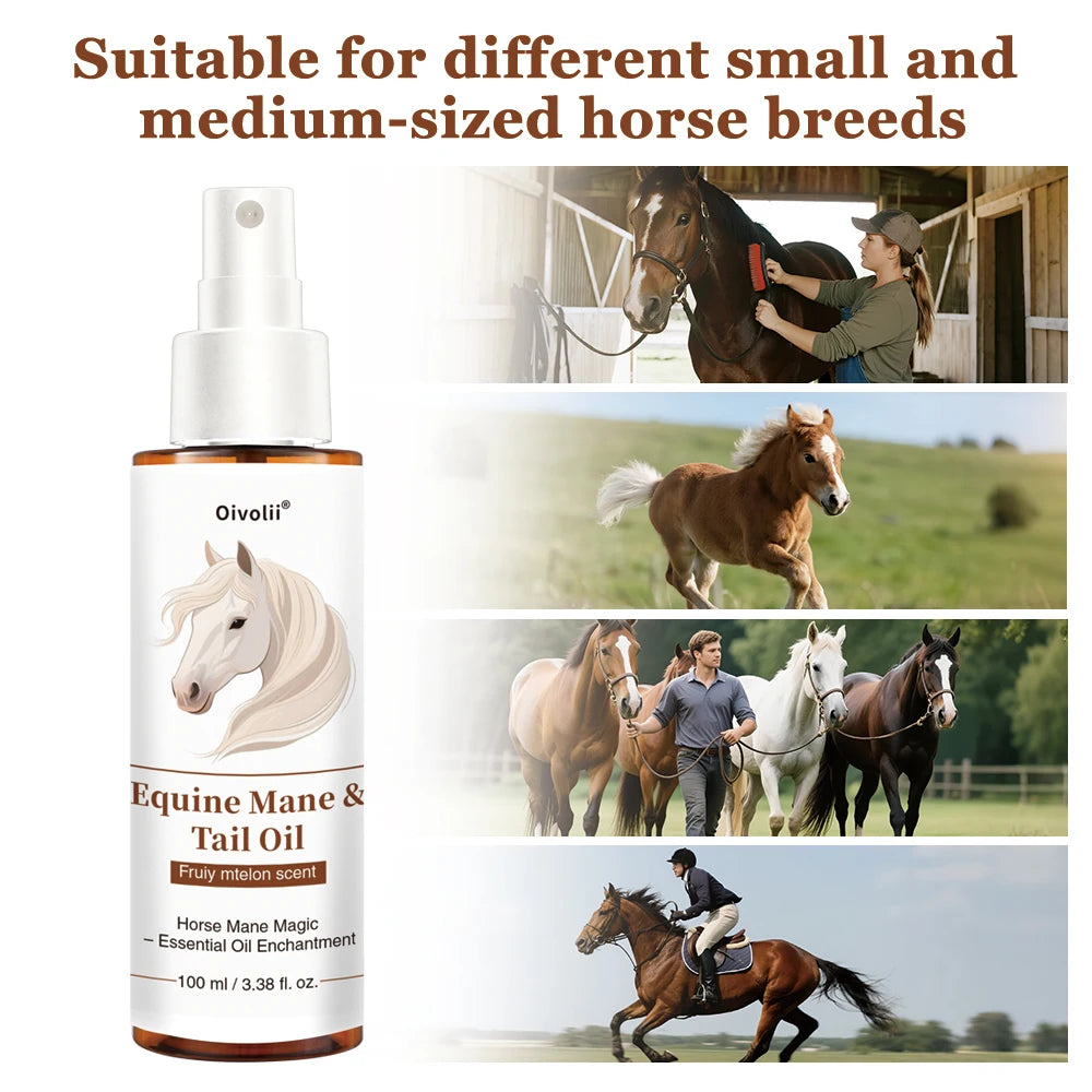Horse Hair Care Oil Shiny Coat Mane Tail Growth
