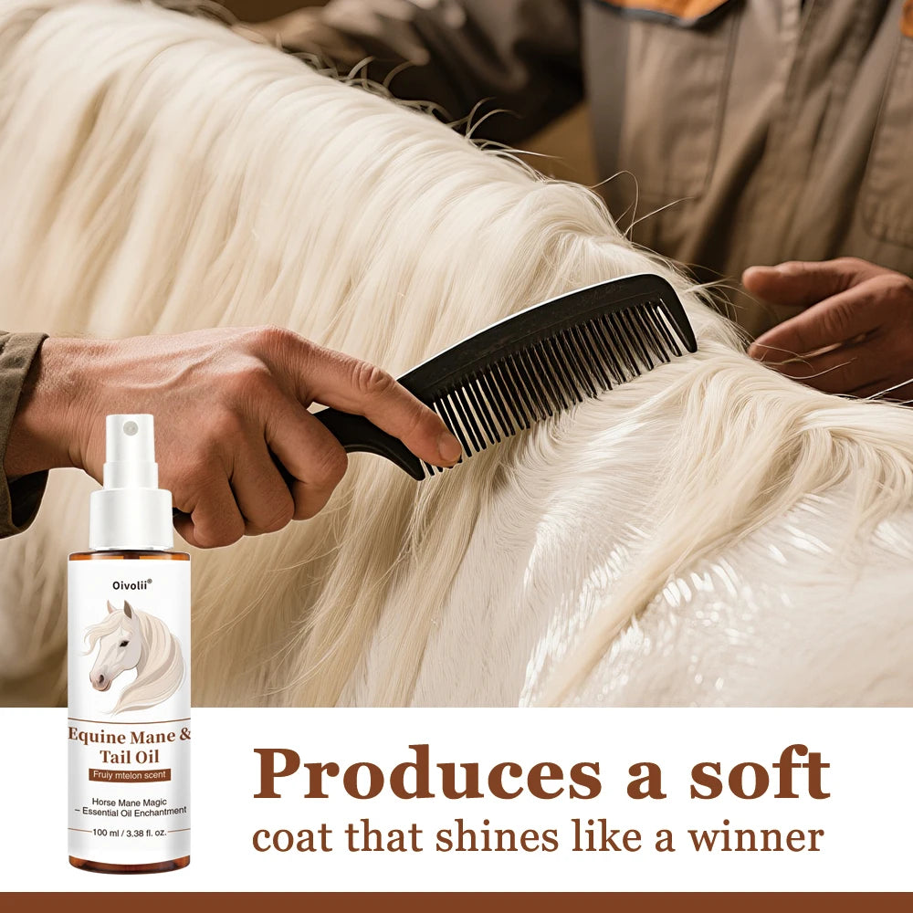 Horse Hair Care Oil Shiny Coat Mane Tail Growth