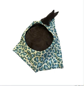 1pcs Leopard Print Horse Fly Masks with Ears