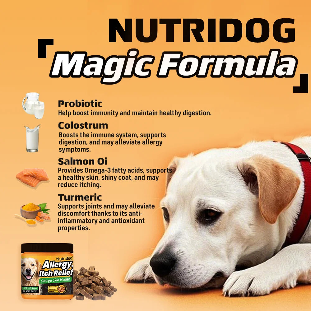 NUTRIDOG Dog Allergy Itch Relief Chews