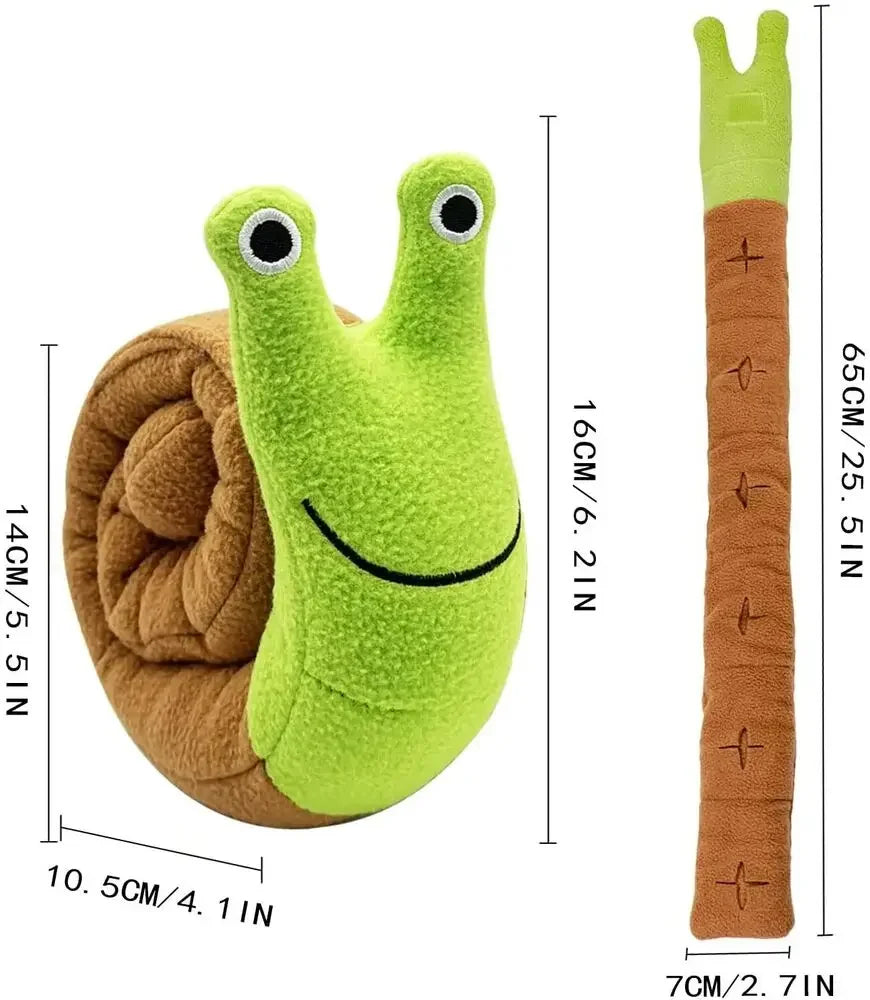 Dog Squeak Toys Pet Sniffing Plush Snails