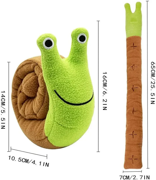 Dog Squeak Toys Pet Sniffing Plush Snails