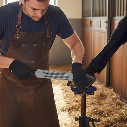 Horseshoe File with Handle High-Carbon Steel Farrier Tool