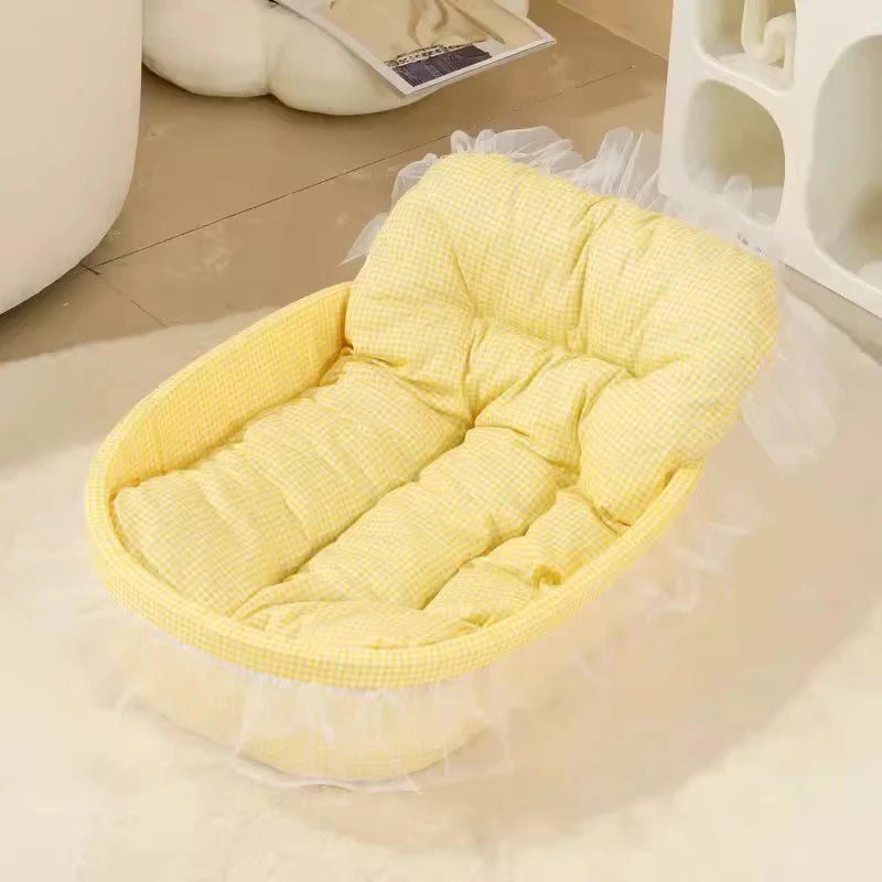Lace-Trimmed Pet Princess Bed