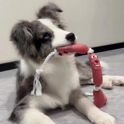 Dogs Pet Pull Toy Cotton Rope Sausage