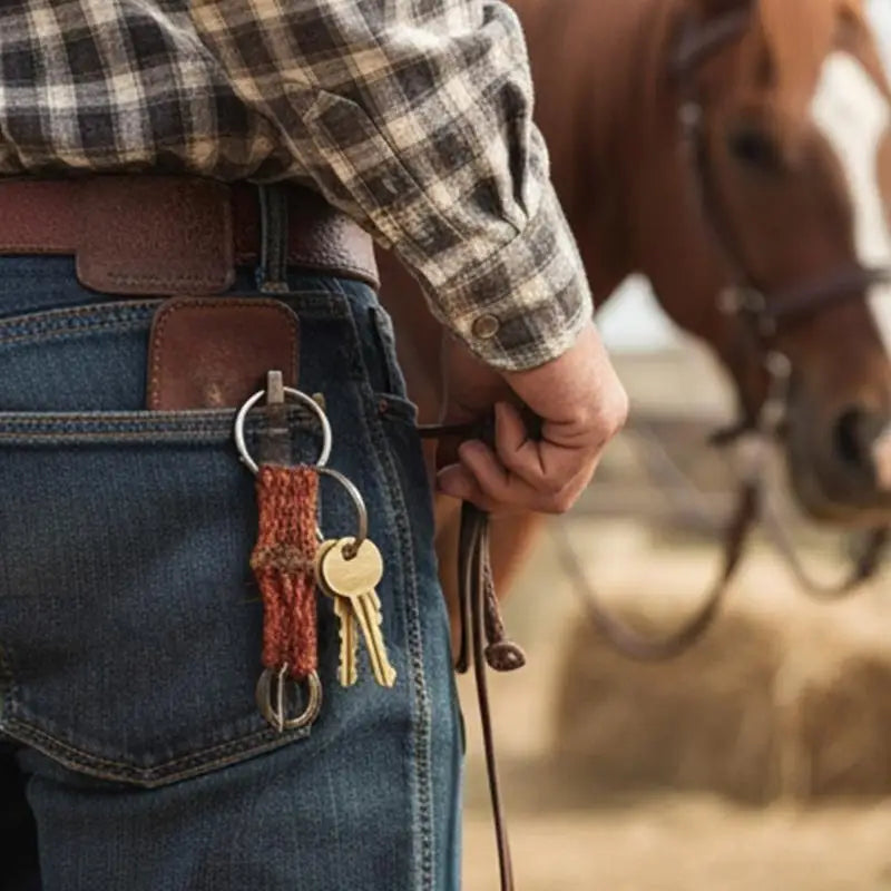 Saddles Keychain Braided Holder