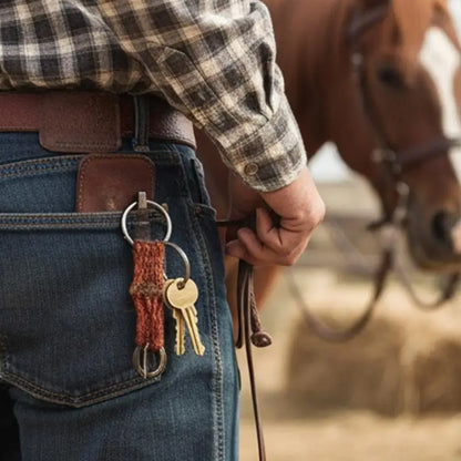Saddles Keychain Braided Holder