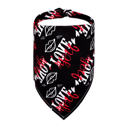 Pet Clothing Love Saliva Towel