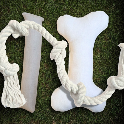 Boba & Vespa Natural Dog Toy Bundle for Cuddles, Fetch and Tugging - Small to Large Dogs Options
