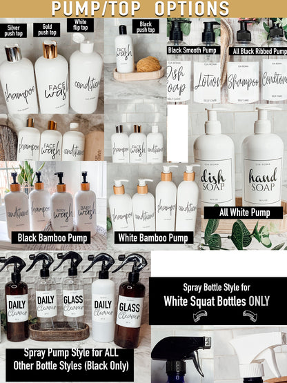 16oz White PET Refillable Pump Bottle - Plastic Dispenser with Blank Label